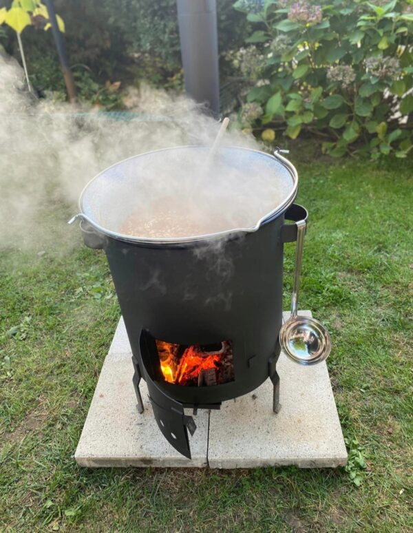 20LITER!!!   Buiten kookkachel set! BUITEN KEUKEN! Houtkachel, HONGAARSE ketel 20L met deksel!!! BBQ, Kookpan 20L ,Terras kachel. - Afbeelding 5