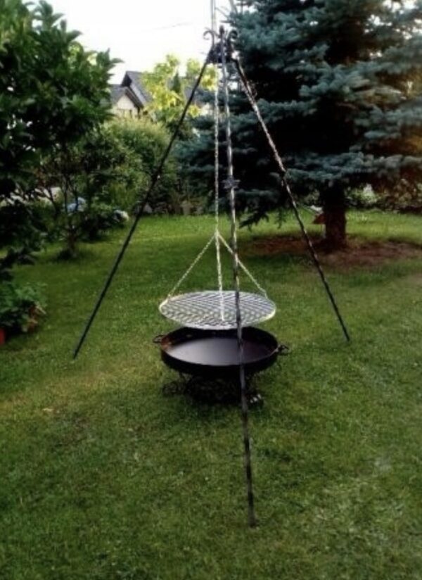 PREMIUM!!!DRIEPOOT SET, STANDAARD! VERSTELBAAR ROOSTER en VUURSCHAAL!!! BBQ - Afbeelding 5